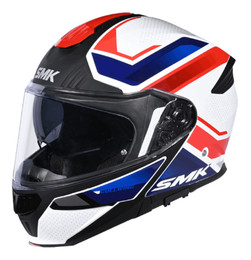 SMK Gullwing V2 White Blue Red Supertour Helmet