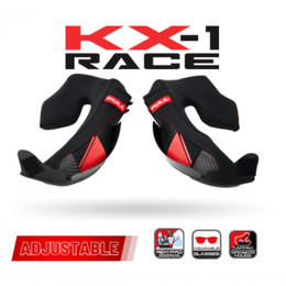 KYT KX-1 Black Red Cheek Pads