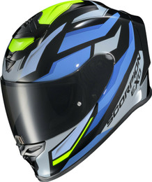 Scorpion EXO EXO-R1 Air Raven Black Blue Hi-Viz Helmet