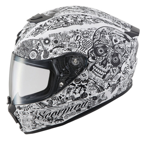 Scorpion Exo-R420 Full-Face Shake Helmet White