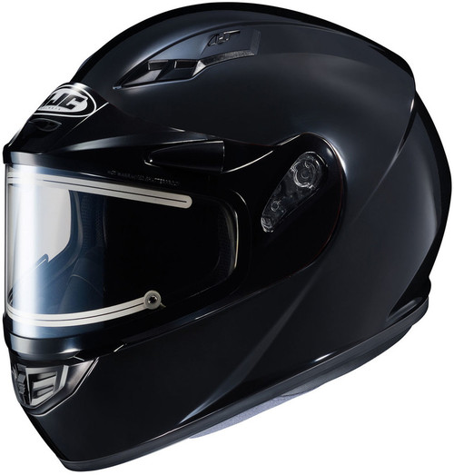 HJC CS-R3 Snow (Electric Shield) Solid Gloss Black Helmet