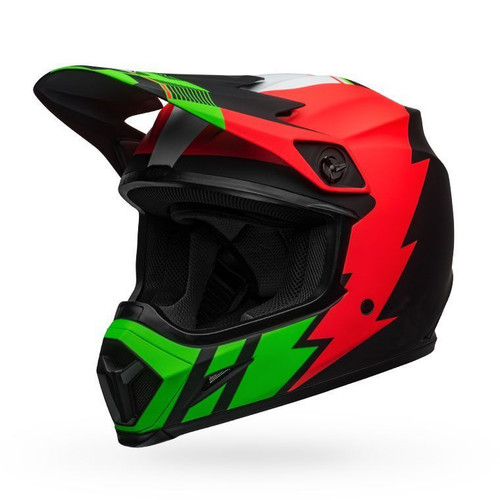 Bell MX-9 MIPS Helmet Strike Matte Infrared/Green/Black