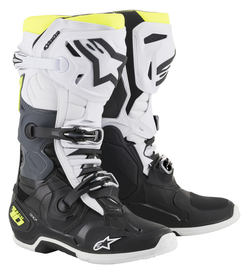 Alpinestars Tech 10 BLACK/WHITE/YELLOW Boots Alpinestars Tech 10 BLACK/WHITE/YELLOW Boots