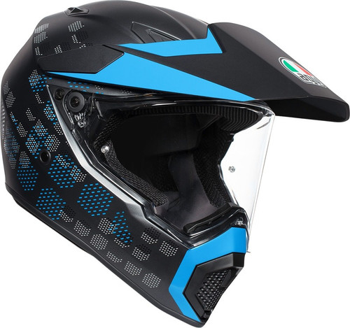 AGV AX9 Matte Black Cyan Helmet