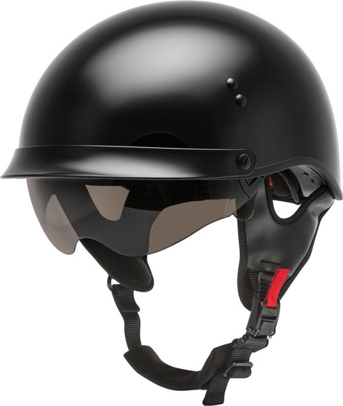 Gmax HH-65 Half Helmet Full Dressed Black