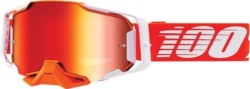 100% Armega Regal Red Mirror Goggles-Mirrored Lens