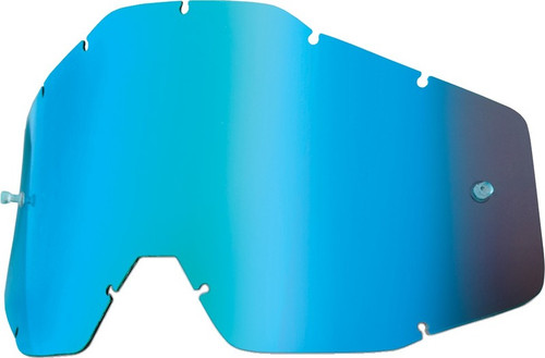100% Accuri-Strata-Racecraft Blue Mirror Lens
