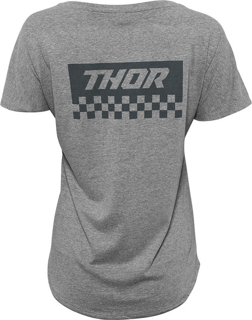 Thor Checkers Heather Gray Womens T-Shirt