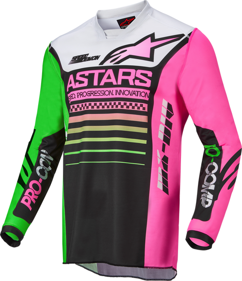 Alpinestars Racer Compass Black Green Neon Pink Fluo Jersey