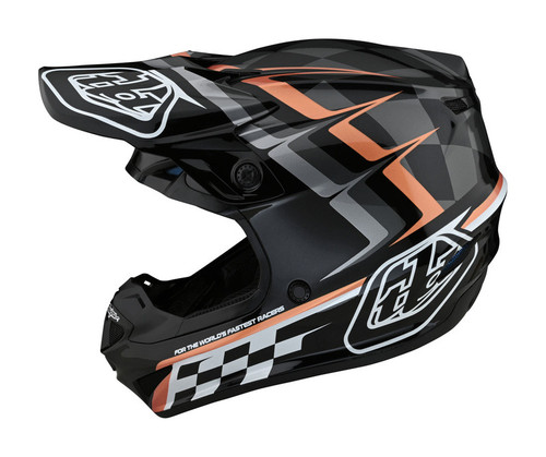 Troy Lee Designs Se4 Polyacrylite Helmet Warped Black Copper Troy Lee Designs Se4 Polyacrylite Helmet Warped Black Copper