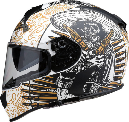 Z1R Warrant Helmet Sombrero White Gold