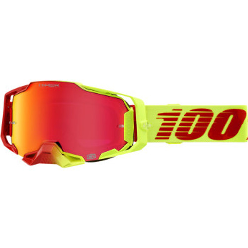 100% Armega Solaris HiPER Red Mirror goggles