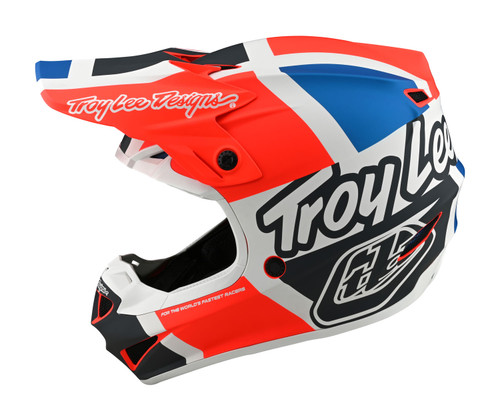 Troy Lee Designs Youth Se4 Polyacrylite Helmet Quattro Orange Blue Troy Lee Designs Youth Se4 Polyacrylite Helmet Quattro Orange Blue
