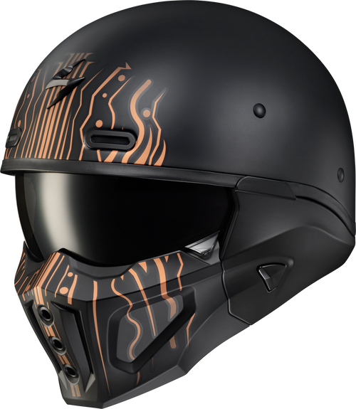 Scorpion Covert X Tribe Matte Black Copper Helmet