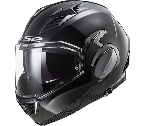 LS2 Valiant II Solid Gloss Blackout Modular Helmet LS2 Valiant II Solid Gloss Blackout Modular Helmet