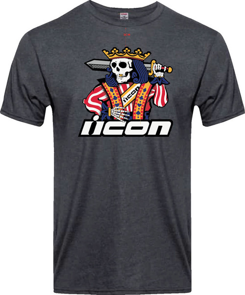 Icon Suicide King T-Shirt Heather Charcoal Icon Suicide King T-Shirt Heather Charcoal