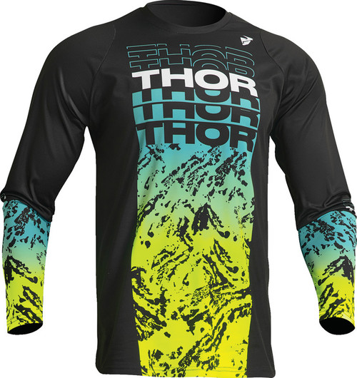 Thor Youth Sector Atlas Black Teal Jersey