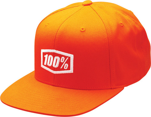 100% Icon Snapback Orange Hat