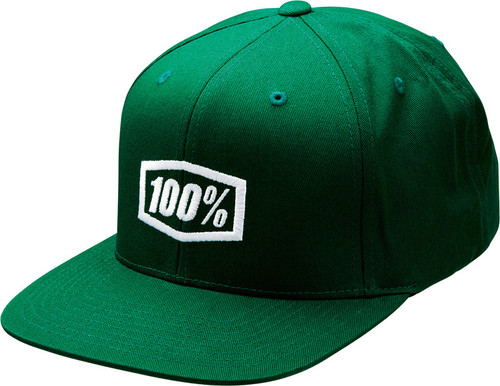 100% Icon Snapback Green Hat