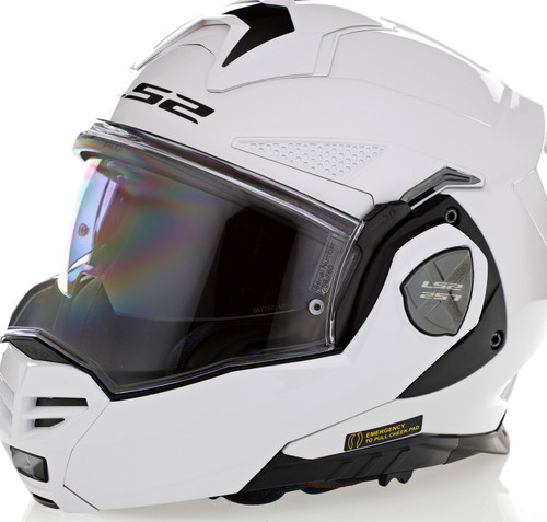 LS2 Advant X Solid Gloss White Helmet - Speed Addicts