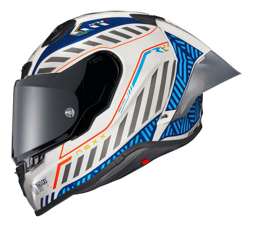 Nexx XR3R Outbreak White Blue Helmet - Speed Addicts Nexx XR3R Outbreak White Blue Helmet - Speed Addicts