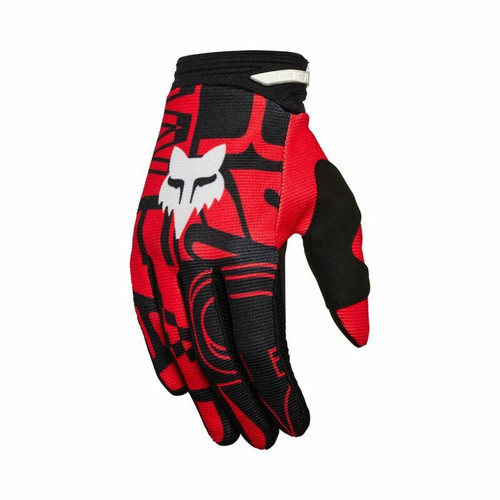 Fox Racing V25 Youth 180 Race Spec Fluorescent Red Gloves - Speed