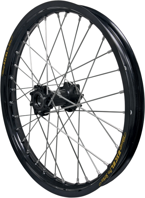 Excel Wheel Assembly Pro Series 32 Spoke Front Black Hub/Rim 21x1.6 ...
