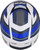 AFX FX-99 Pearl White Blue Recurve Helmet