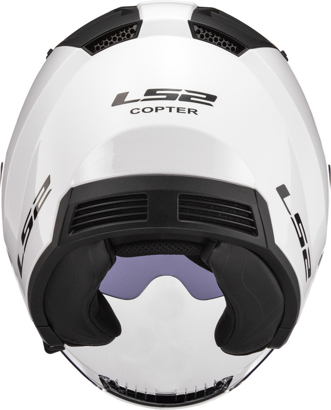 LS2 Copter Solid Gloss White Helmet - Speed Addicts
