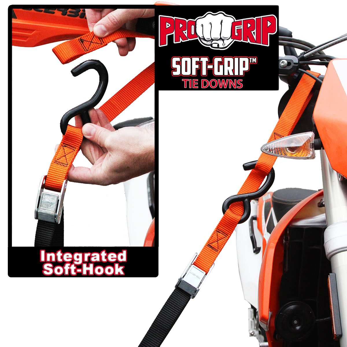 Progrip Powersports Motorcycle Soft Loop Tie Down Straps Lab