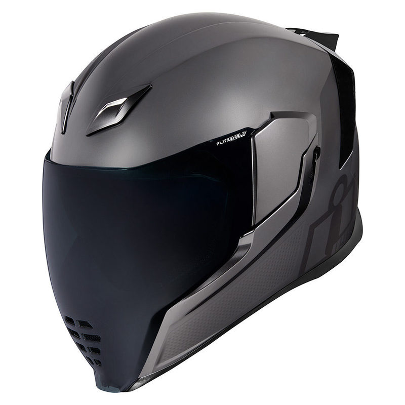 icon airflite helmet silver visor free Domain Shield equipped with the Rapid Icon Airflite Face Shield -