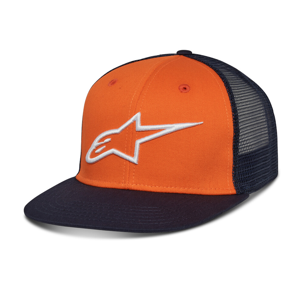 Alpinestars Corporate Orange Navy Trucker Hat - Speed Addicts