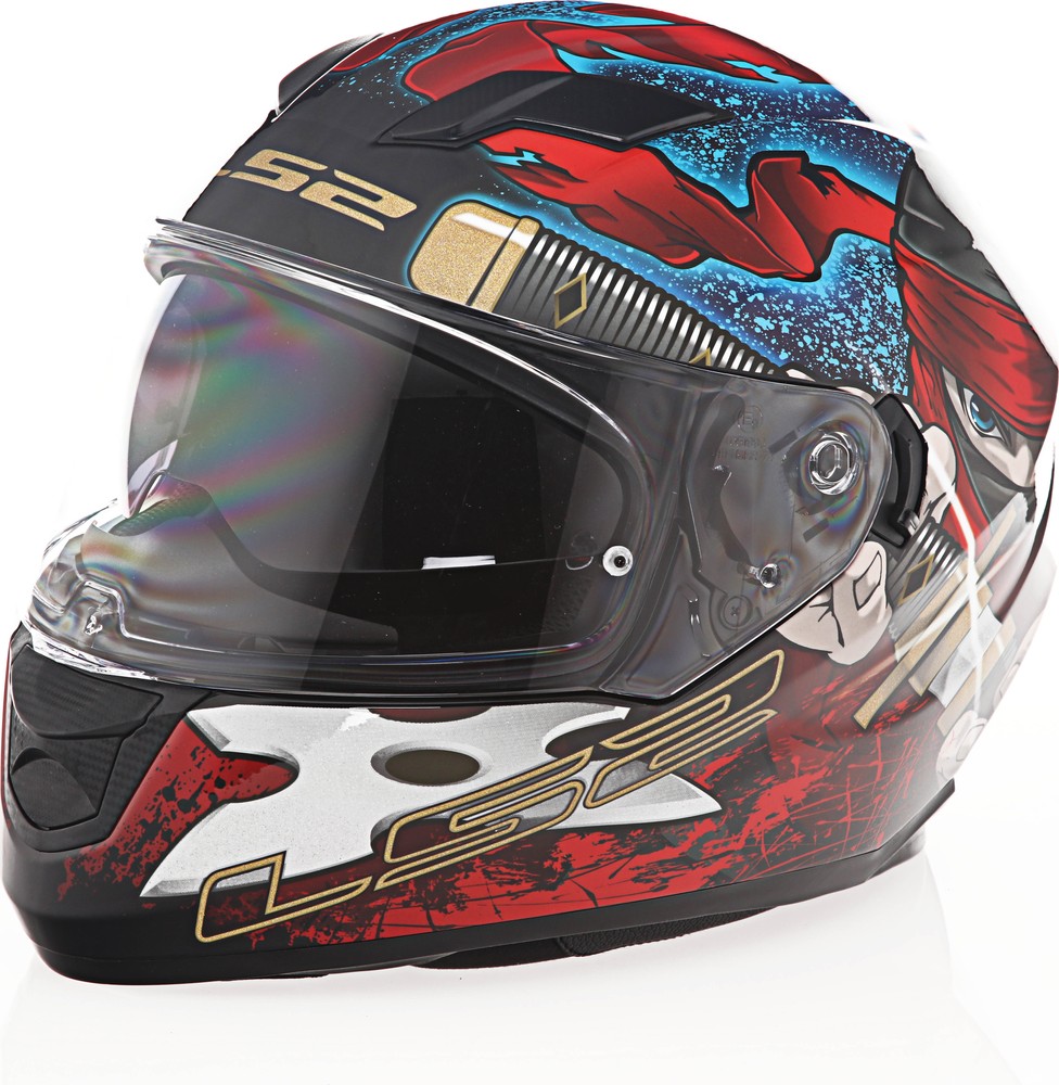 LS2 Stream Ninja Gloss Red Blue Helmet Speed Addicts