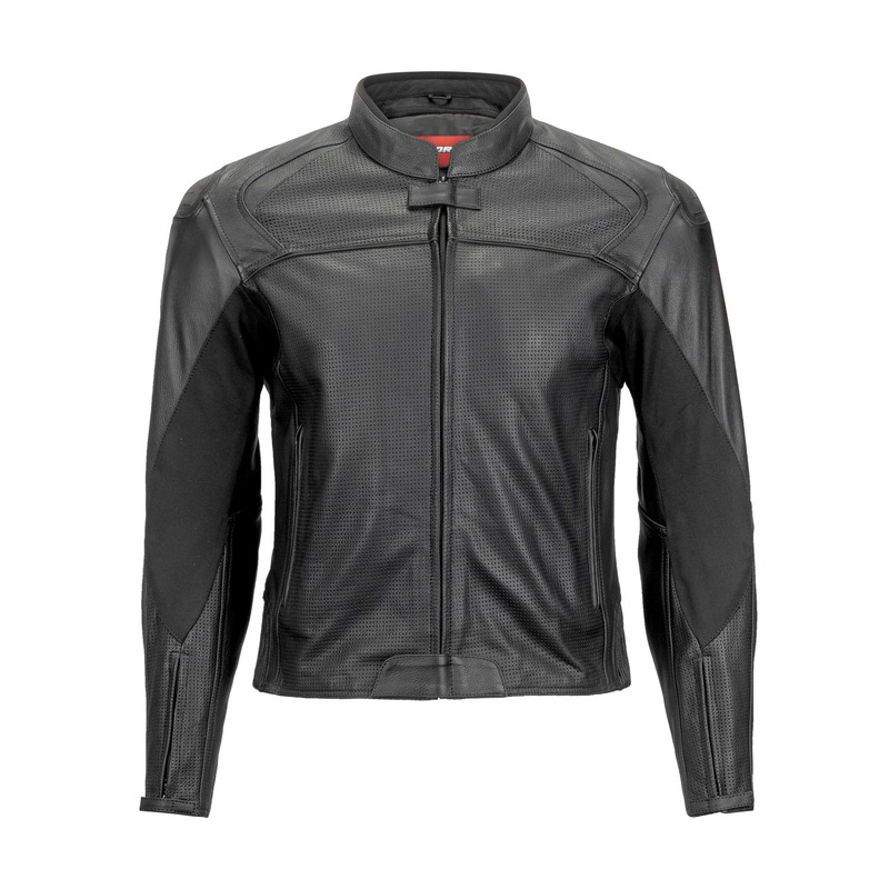 NORU Maruchi Perforated Leather Black Jacket - Speed Addicts