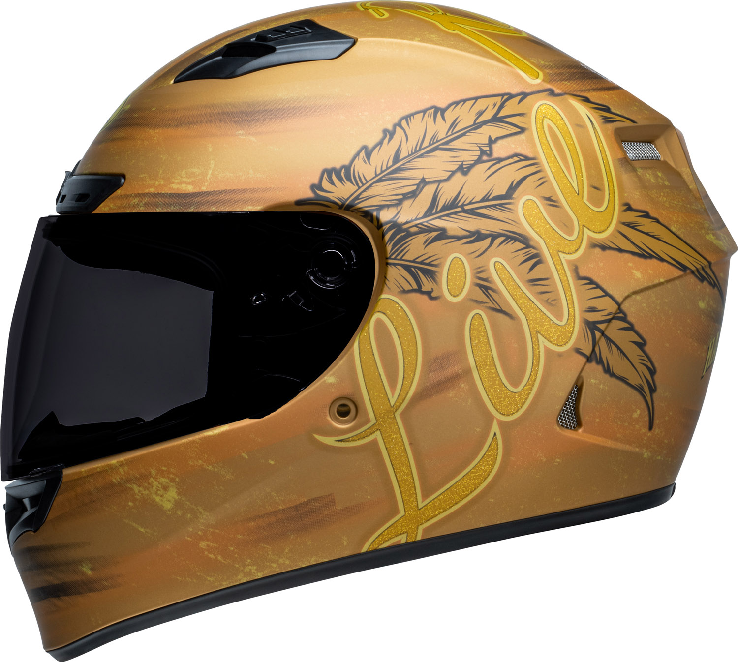 BELL Qualifier DLX MIPS XXL ベルヘルメット ゴールド Bell Qualifier DLX MIPS Hart Luck Live Matte Gold Helmet - Speed