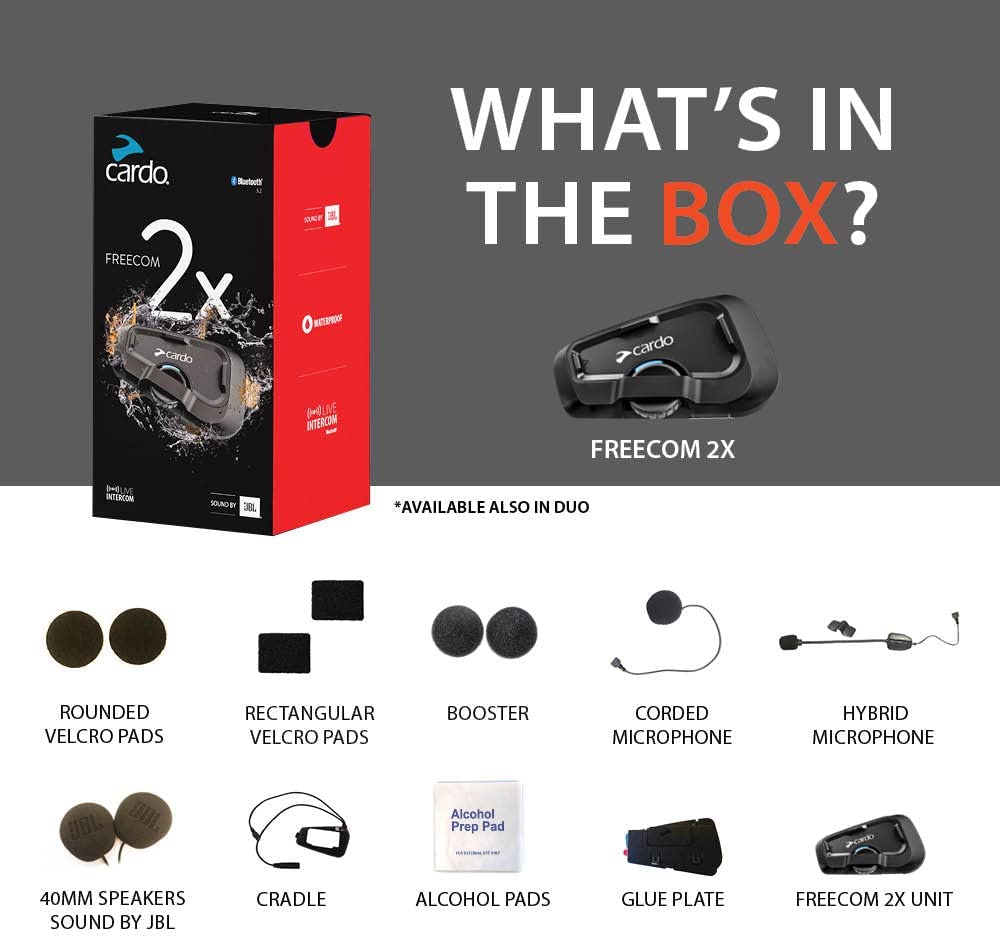 Cardo Freecom 2X Bluetooth Headset Single - Speed Addicts Cardo Freecom 2X Bluetooth Headset Single - Speed Addicts
