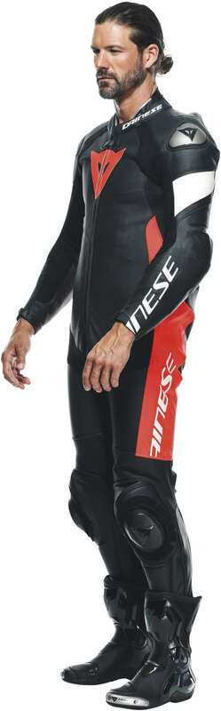 Dainese Tosa Black Red Leather Suit - Speed Addicts