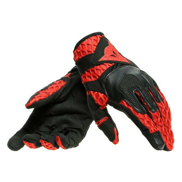 DAINESE AIR-MAZE UNISEX GLOVES レッド XXL Dainese Air-Maze Black Red Gloves - Speed Addicts