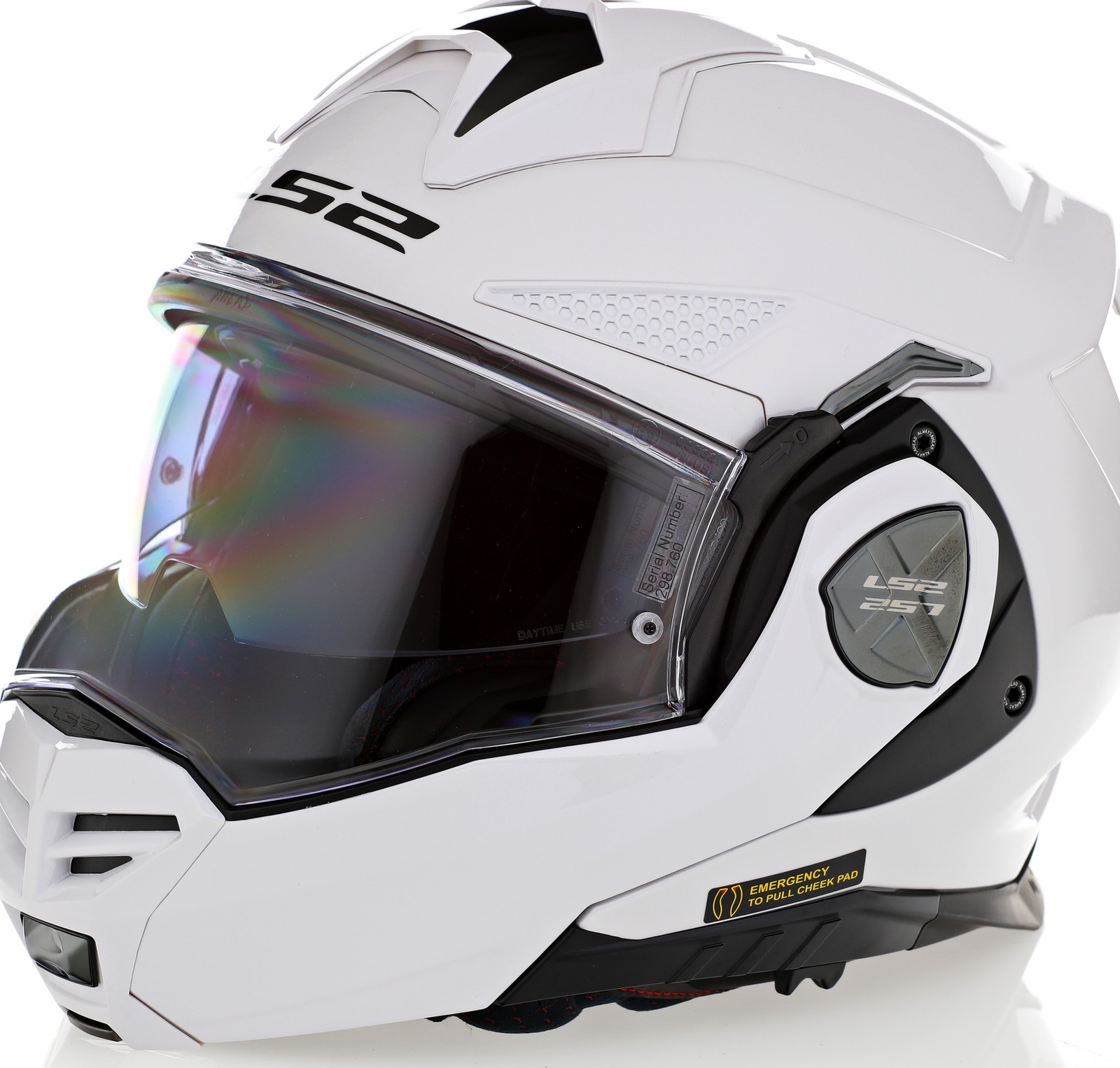 LS2 Advant X Solid Gloss White Helmet - Speed Addicts