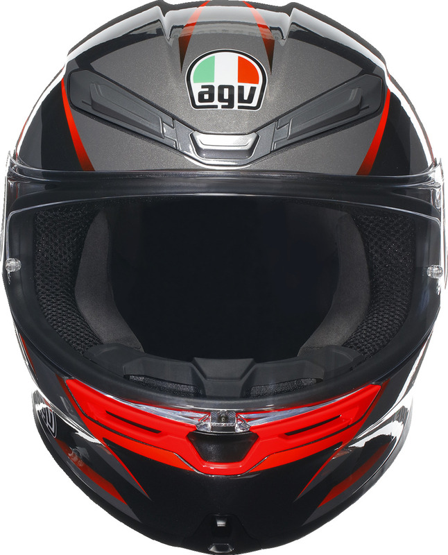 AGV K6 S Slashcut Black Gray Red Helmet - Speed Addicts