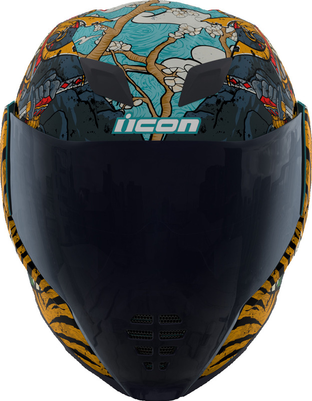 icon airflite skull 18 helmet Airform Full Face Death Or Glory Black * 4 intake vents ICON Ultraflite Helmet - Misanthrope