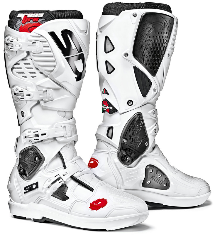 SIDI クロスブーツ ホワイト Sidi Crossfire 3 SRS White Boots - Speed Addicts