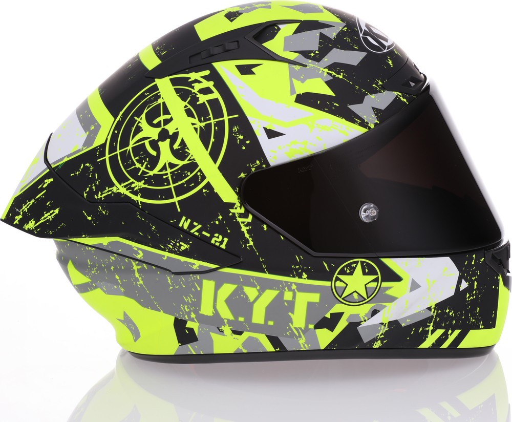 KYT KYT Nz Race Blazing Matt Yellow Helmet size XXL KYT KYT Nz Race Blazing Matt Yellow Helmet size XXL
