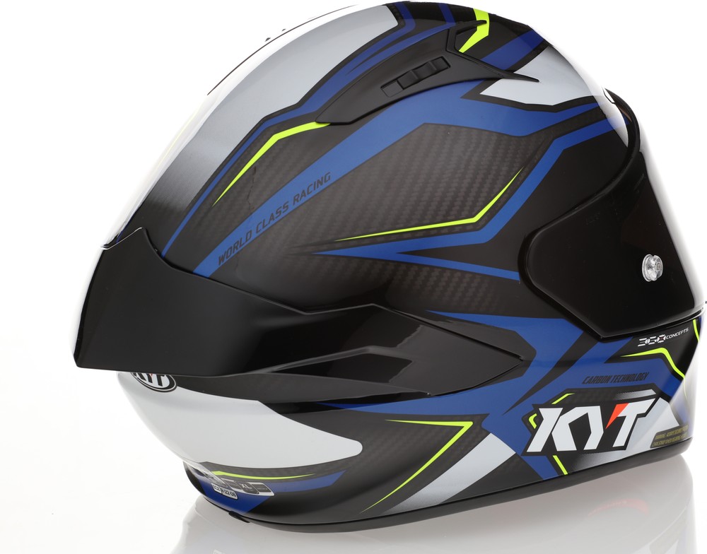 KYT NZ-Race Carbon Stride Blue White Helmet - Speed Addicts
