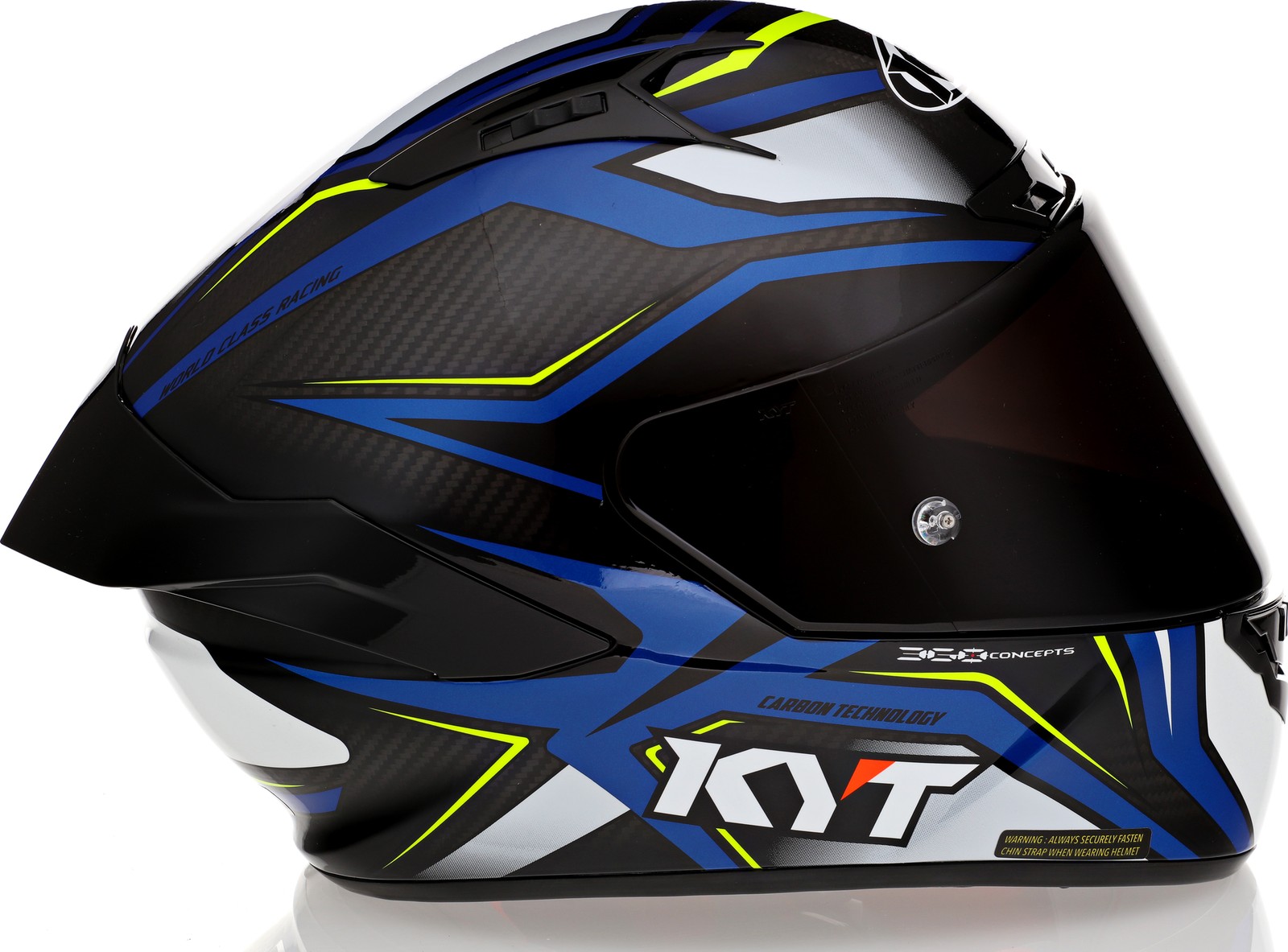 KYT NZ-Race Carbon Stride Blue White Helmet - Speed Addicts