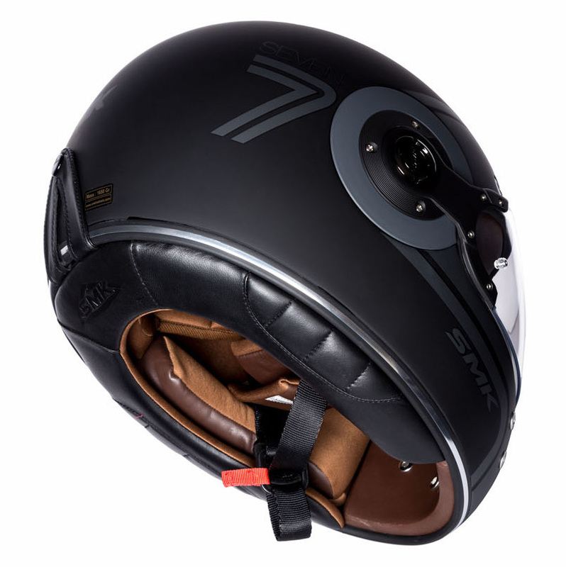 SMK Retro Seven Gray Black Helmet - Speed Addicts