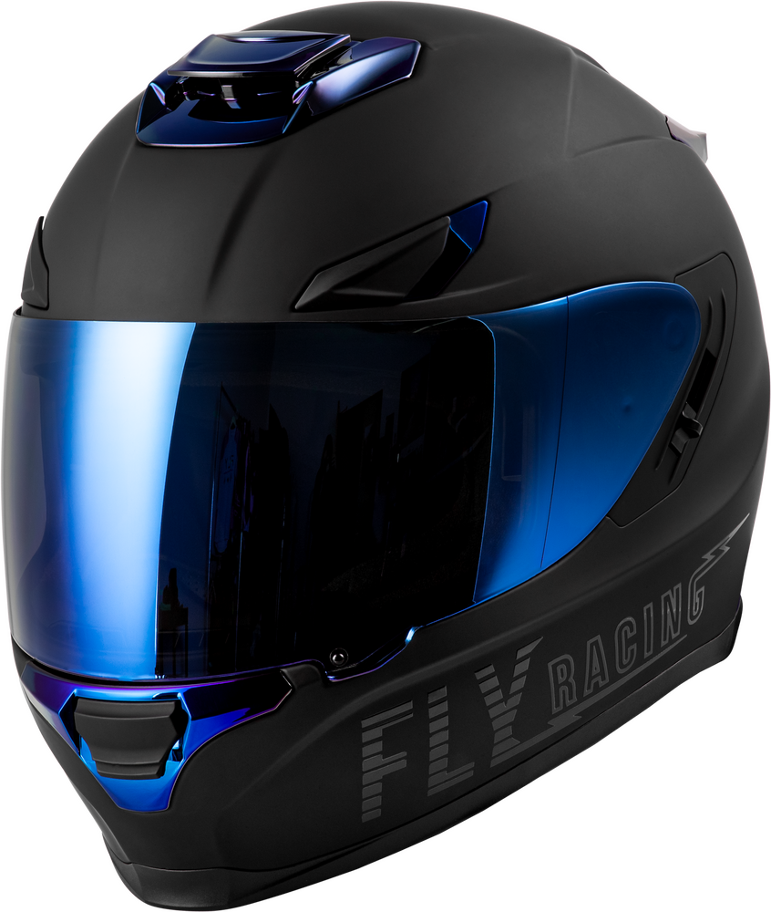 Fly Racing Sentinel Recon ECE Matte Black Blue Chrome