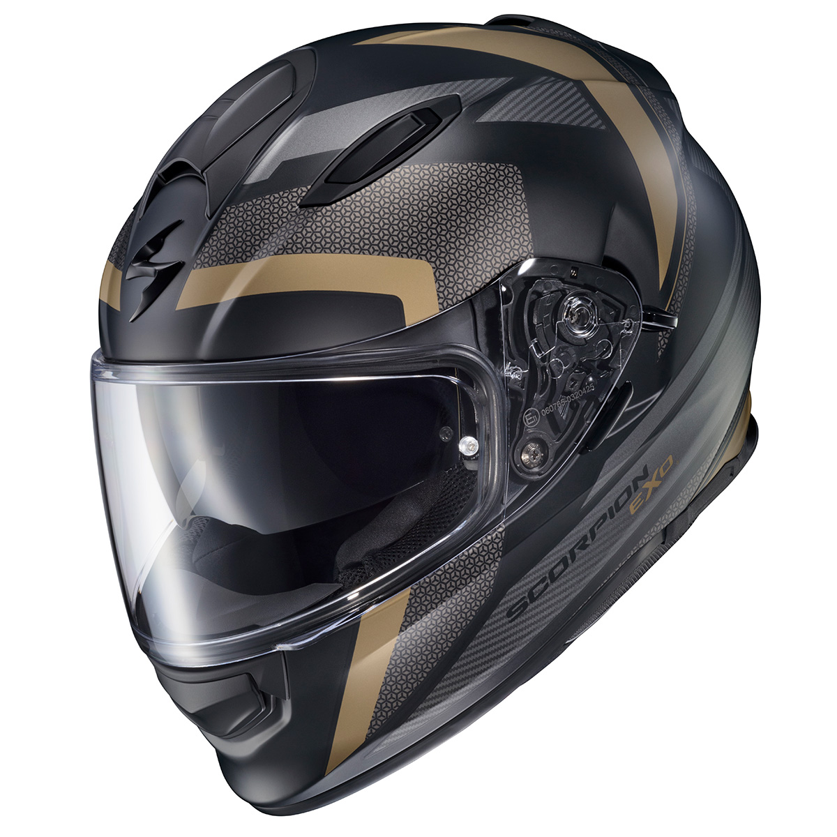 helmet scorpion exo-r710 golden state helmet Fuji Neon  Motorangutan quick drying and can be easily removed and is machine washable. R710 Golden Scorpion Golden State