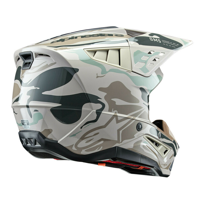 Alpinestars S-M5 Mineral Warm Grey Celadon Green Glossy Helmet