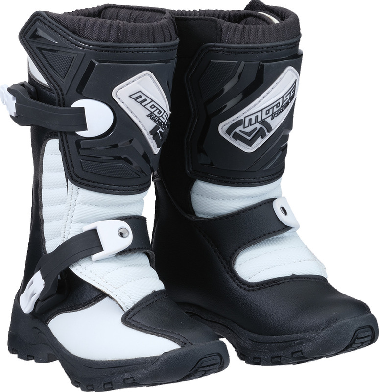 Moose Racing M1.3 Youth Black White Boots - Speed Addicts